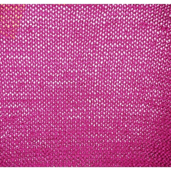 Intuitions Ladies Purple Single Button Open Front Cardigan XL Pockets Sheer - Picture 6 of 10